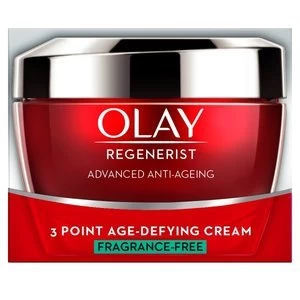 Image of Olay Regenerist 3 Point Age-Defy Frag Free Moisturiser 50ml