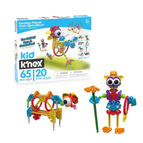 Image of Kid K'Nex Farmin' Friends 20 Model Building Set