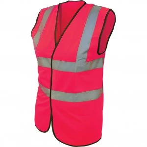 Image of Scan Hi Vis Waistcoat Pink M