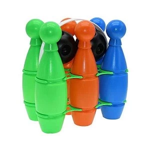 Image of Multi-colour Plastic Bowling Set Multi
