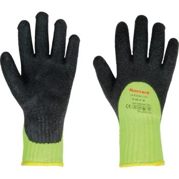 Image of Up & Down I-viz Yellow/Black Cold Resistant Gloves - Size 7