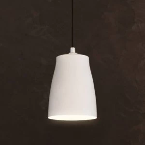 Image of 1 Light Large Ceiling Pendant Matt White, E27