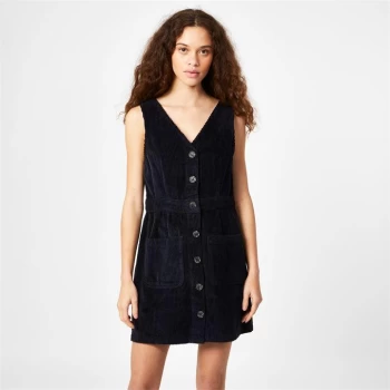 Image of Jack Wills Amber Corduroy Mini Dress - Navy