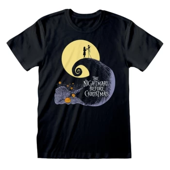 Image of Nightmare Before Christmas - Silhouette Unisex Medium T-Shirt - Black