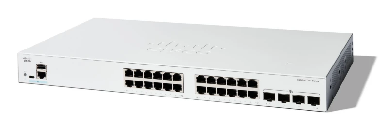 Image of Cisco Catalyst 1200-24T-4X Smart Switch. 24 Port GE. 4x10GE SFP+. Limi