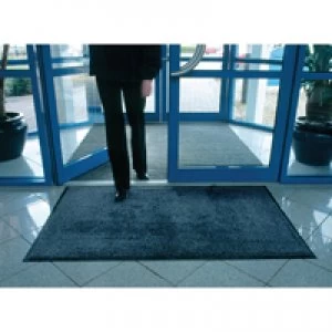 Image of Slingsby VFM Black Blue Economy Washable Entrance Mat 1150x1750mm 312428