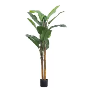Image of Gallery Interiors Finley Banana Palm Faux Plant Green / Small