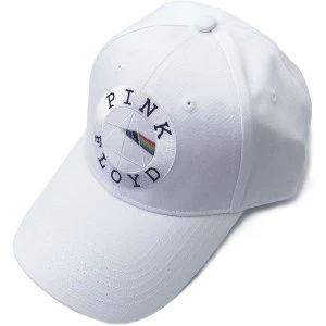 Image of Pink Floyd - Circle Logo Mens Baseball Cap - White