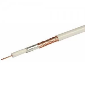 Image of Labgear White Single 1mm CCS 75Ohm RG6 Digital Satellite Aerial Cable With Foam Filled PE Aluminium Foil and Copper Braid 27600FW/27615FW - 1 Meter