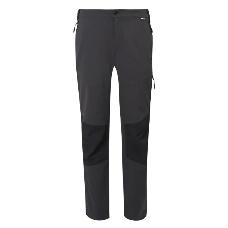 Image of Regatta Regatta Men Isoflex 'Questra V' Water-Repellent Walking Trousers in Charcoal Size: 44R Charcoal 44R Male 5063019260594