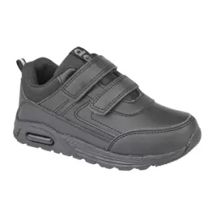 Image of Dek Boys Felix Touch Fastening Trainers (1 UK) (Black)