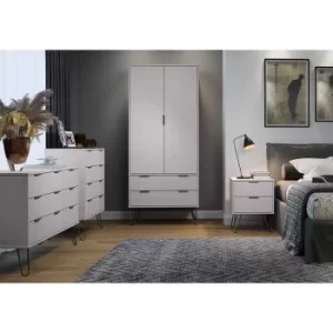 Image of Augusta 2 Door 2 Drawer Wardrobe, Grey