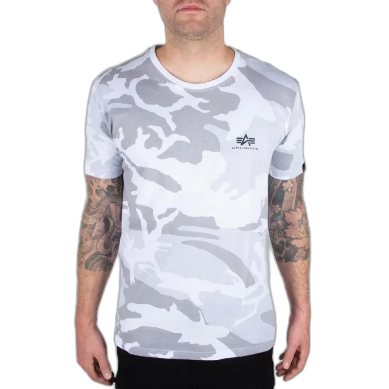 Image of alpha industries T-Shirt Alpha Industries Backprint Camo Blanc Male M