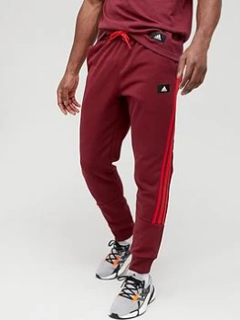 Image of adidas Future Icons 3 Stripe Pants - Burgundy Size M Men