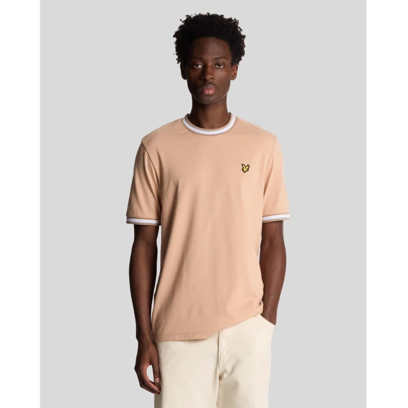 Image of Lyle and Scott Multi Tipped T-Shirt Orange male L
