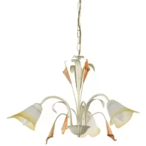 Image of Onli Lucrezia 3 Light Multi Arm Pendant Ceiling Light, Ivory