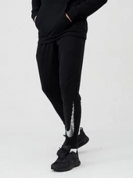 Image of Nike Dry Swoosh Graphic Taper Pants - Black