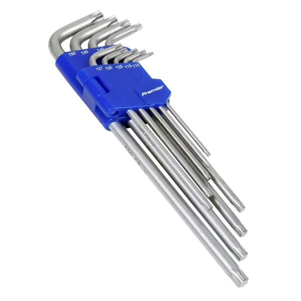 Image of Genuine SEALEY AK7148 TRX-Star* Key Set 9pc Extra-Long