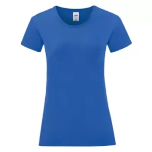Image of Fruit Of The Loom Womens/Ladies Iconic T-Shirt (XL) (Royal Blue)