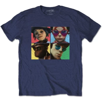 Image of Gorillaz - Humanz Unisex Medium T-Shirt - Blue