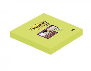Image of Post-it Super Sticky Notes 76x76mm Asparagus 654-6SS-AW PK6