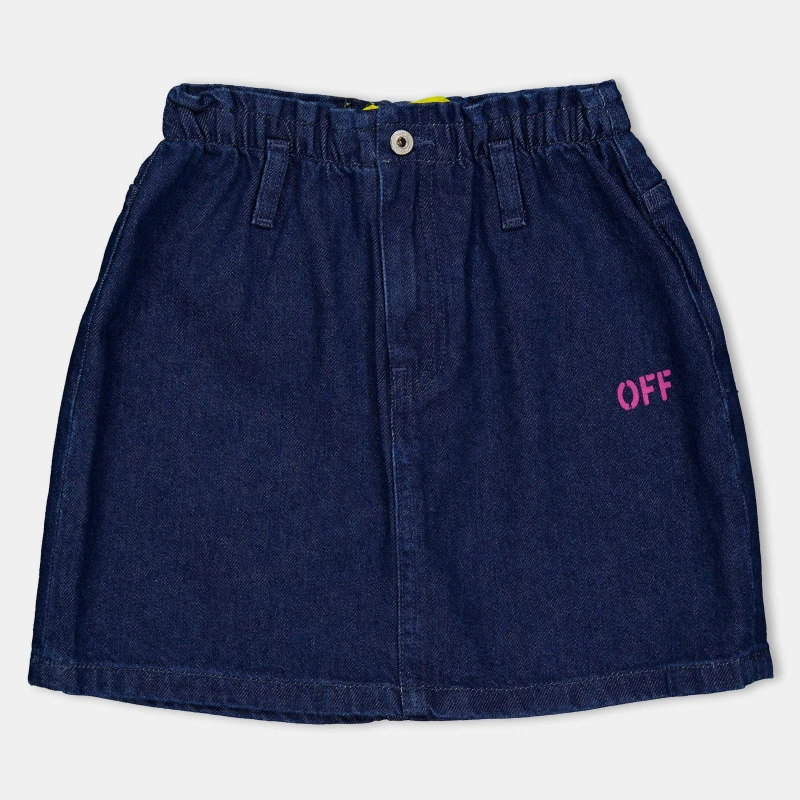 Image of Off White Kids Denim Skirt Blue/Pink female 8Y