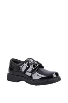 Image of Hush Puppies Black Sunny Junior Patent Leather Shoe