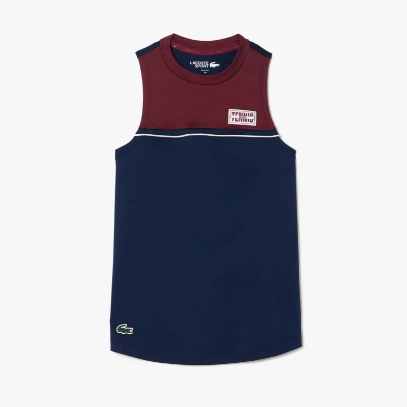 Image of Lacoste Contrast Stretch Cotton Sport T-Shirt - Blue Blue 8