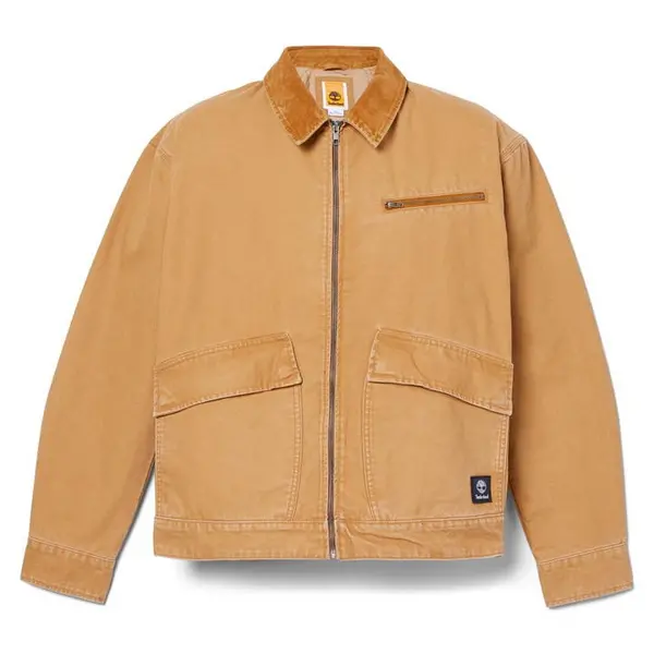 Image of Timberland Washed Canvas Jacket - Yellow S