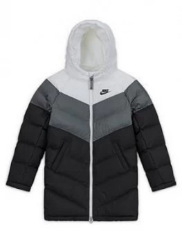 Image of Boys, Nike Synthetic Filled Long Jacket, White, Size S