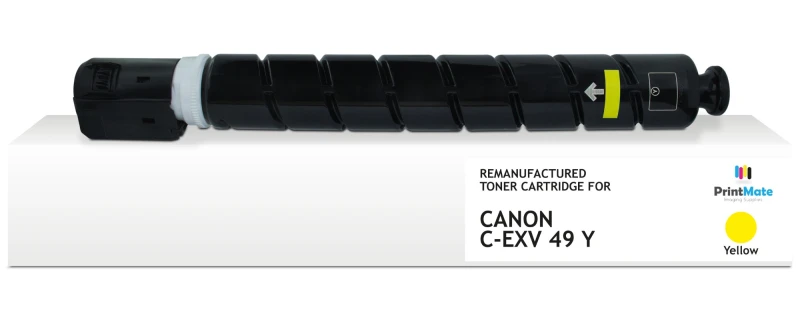 Image of PrintMate Canon C-EXV49 Y. remanufactured toner. Yellow 19000p