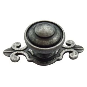 Image of BQ Pewter Effect Round Furniture Knob L74.5mm Pack of 1