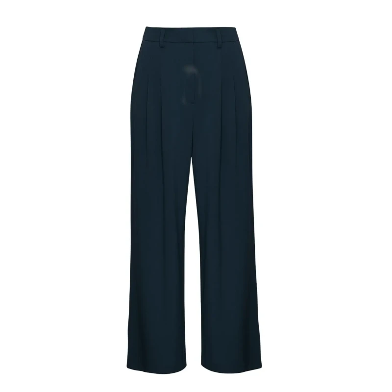 Image of moss copenhagen Womens high waist Trousers Moss Copenhagen Henrika Bleu Female XL