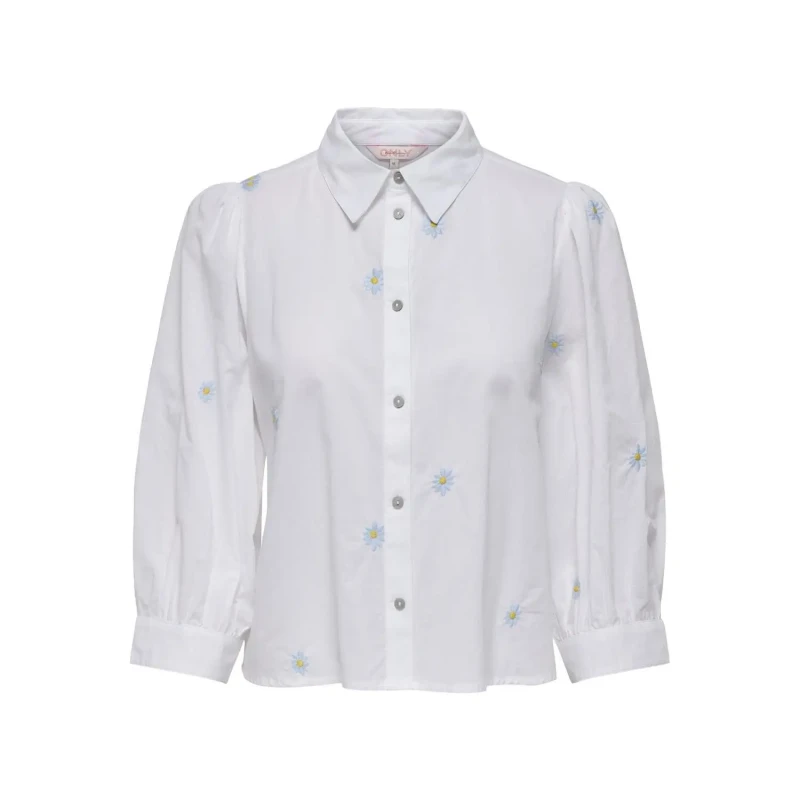 Image of Only Three-quarter sleeve womens shirt Only Candy Blanc Female S