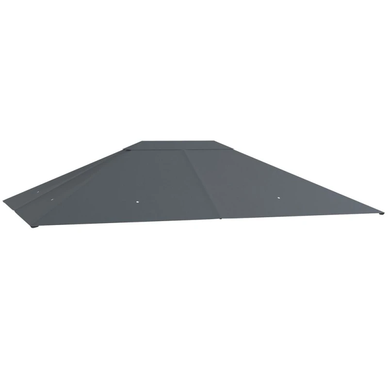 Image of Outsunny 3x4m Replacement Gazebo Roof Cover - Dark Grey 84C-487V00CG