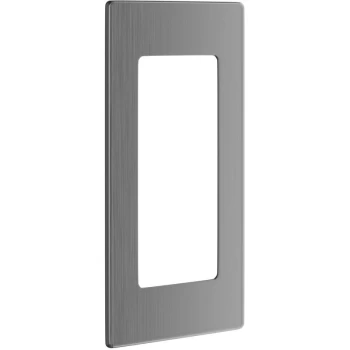 Image of Brushed Steel Face Plate for PV11 In-Wall Twin Electric Toothbrush Charger and PV12 Shaver Combo - PV11-BS-FR - Brushed Steel - Proofvision