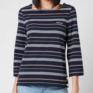Image of Barbour Womens Merseyside Top - Navy Stripe - UK 12