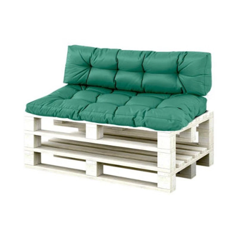 Image of Luxury Living Plain Green 2 Piece Pallet Cushion Set SUMPCGRN