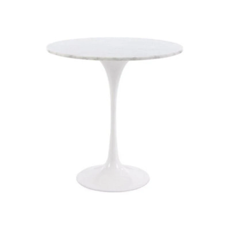 Image of Fusion Living Marble Tulip Circular Side Table White