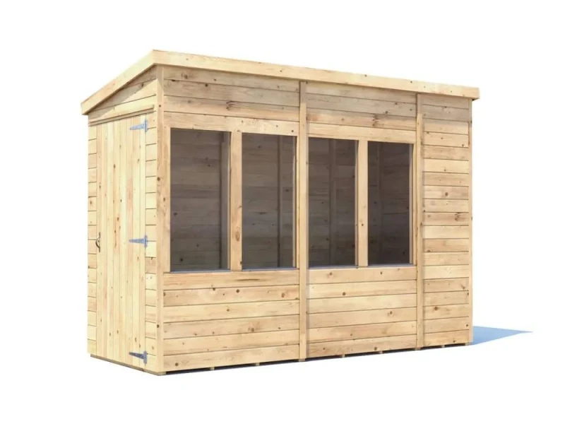 Image of Dunster House Potting Shed Pent Roof W4' X D10' (W1.2 X D3.0M) Superfelt, Overlord Modular