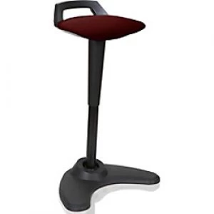 Image of dynamic Sit-Stand Stool with Adjustable Seat Spry Ginseng Chilli, Black