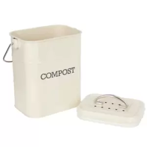 Image of KitchenCraft Living Nostalgia Antique Cream Compost Bin