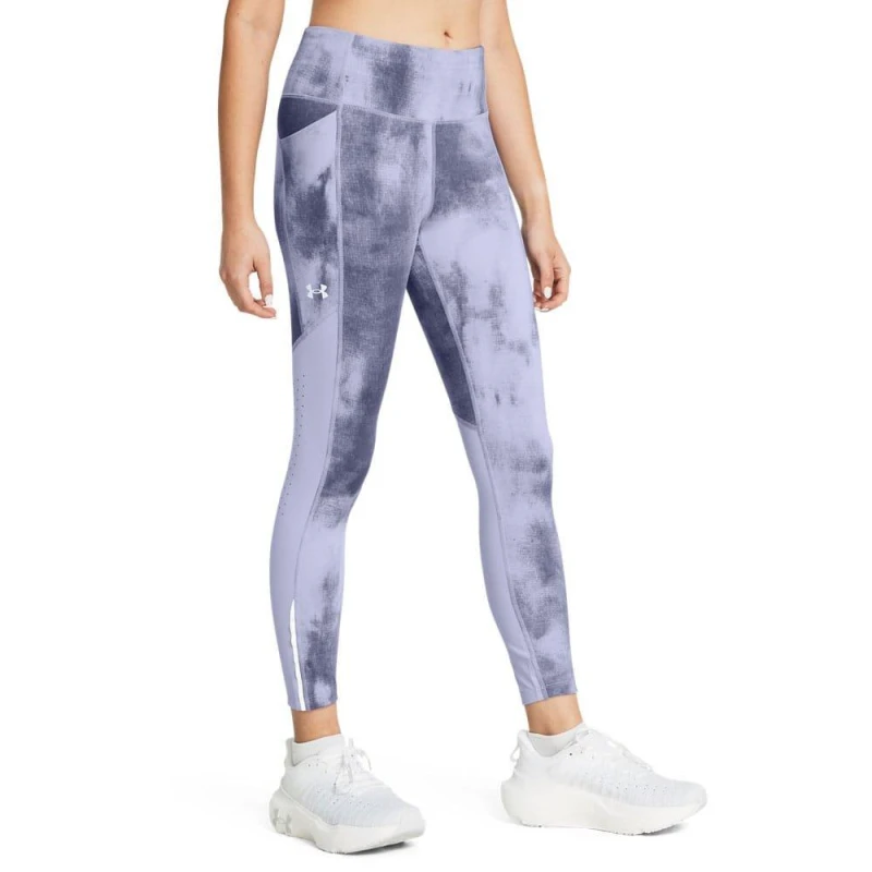 Image of Under Armour UA Launch Printed Ankle Tights - Purple Purple 8