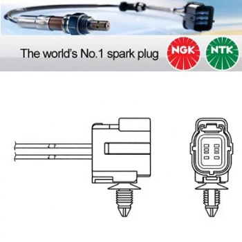 Image of 1x NGK NTK Oxygen O2 Lambda Sensor OZA341-W1 OZA341W1 (6408)