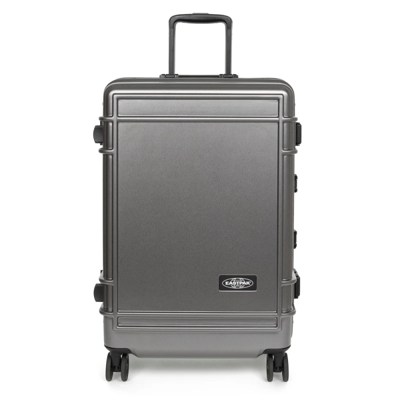 Image of Eastpak Large Trolley Spinner Suitcase - Resist'r Large Trolley Spinner Suitcase - Resist'r - 78(h) x50(w) x 29(d) cm - Brushed Metal - Ek0a5bjg4s1 Br