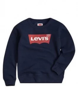 Image of Levis Boys Batwing Crew Neck Sweat - Navy, Size 4 Years
