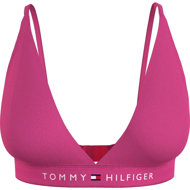 Image of Tommy Hilfiger Logo Triangle Bra Triangle Bralettes 8 (XS) Pink 42119407310