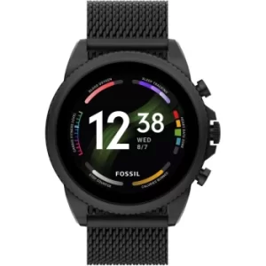 Image of Mens Fossil Gen 6 Smartwatch Black Stainless Steel Mesh