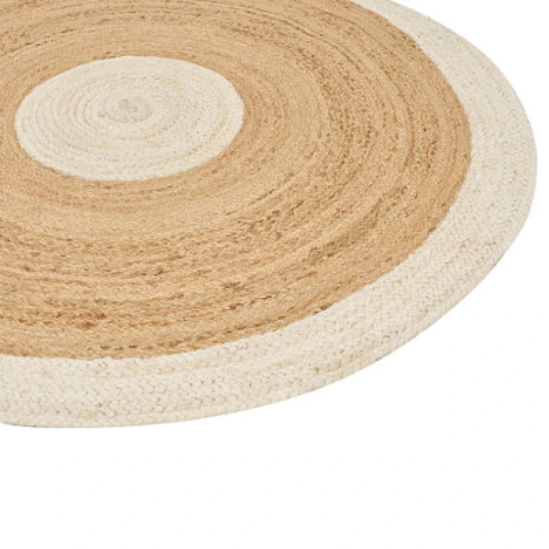 Image of Beliani Rug Yayalar Off-White 140 Cm Jute