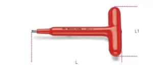 Image of Beta Tools 951 MQ/8 VDE 1000V Insulated T-Handle Wrench Male Hex End 8mm